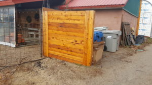 Image of a trash bin privacy fence