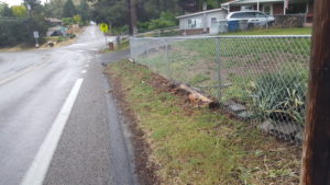 Image of a replaced chain link fencing